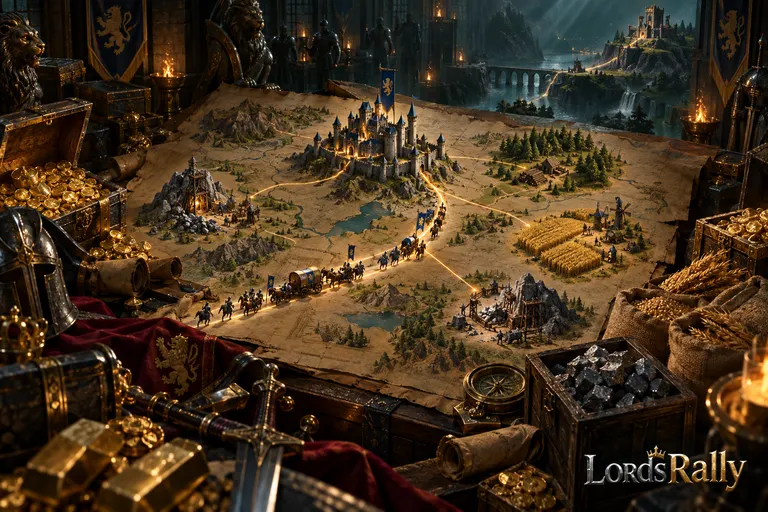 Lords Mobile Kaynak Toplama Rehberi: Arazi Seçimi, Yürüyüş Süresi ve Güvenli Ekonomi Planı